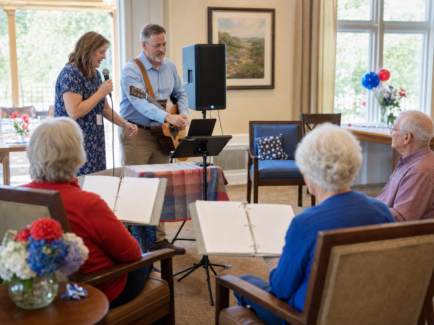 Patriotic Singalongs Work Best When Senior Living Rooms Can Join In